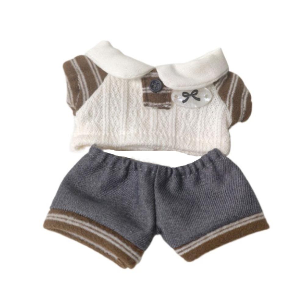 T-shirt Doll Clothes Outfit Shorts Doll Dress Up Set 10cm Cotton Doll Clothes  Doll Accessories