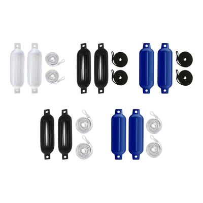 2pcs Boat Fenders Boat Bumper 9.5mm X 2m Ropes Easy To Install PVC G1 Anti