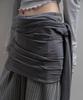 Mosan One-Shoulder Long-Sleeve T-Shirt(Gray)