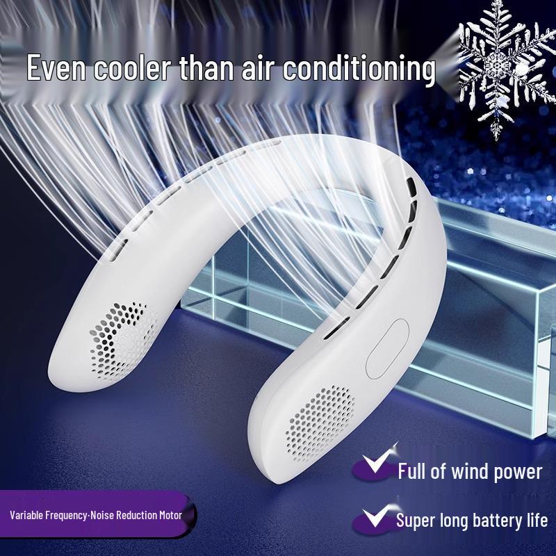 Portable USB Rechargeable Bladeless Neck Fan - Silent, Compact, Powerful Airflow