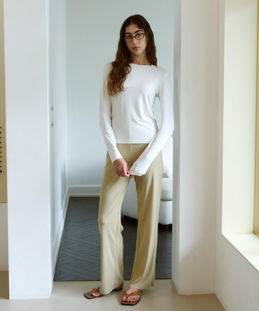 38COMEONCOMMON Rib Knit Pants (Olive)