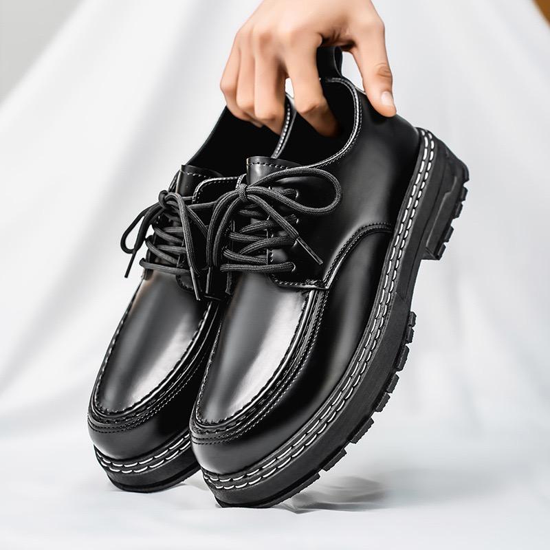 Fashion Men's Casual Shoes Classics Black Leather Shoe British Business Dress Shoes Lace Up Oxford Work Shoes for Men Loafers Big Size48