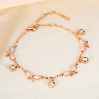 Opal Bow Diamond Bracelet Design Exquisite Simple Personalized Jewelry Hair Crystal