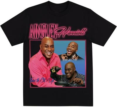 Ainsley Harriott Homage T Shirt Mens T-Shirt Tshirts Vintage Top 90s Tee Black