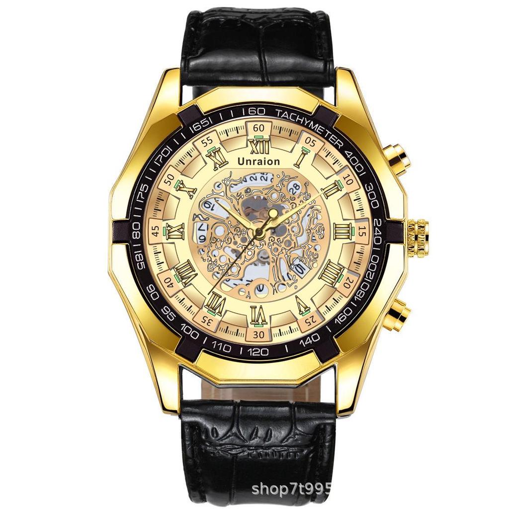 Men's Skeleton Calendar Watch - Waterproof, Luminous, Non-Mechanical, Automatic Movement
