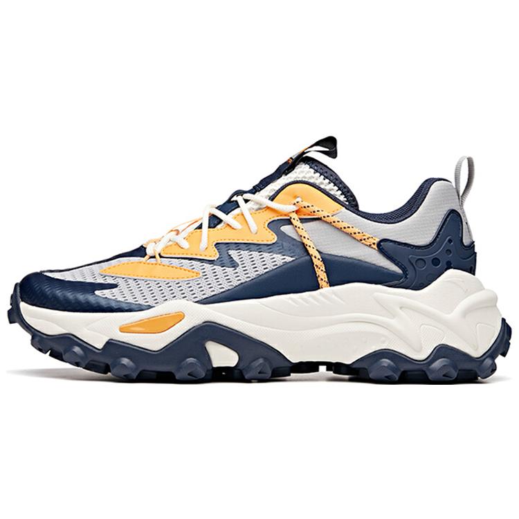 

Anta Cushioning Slip Resistant Abrasion Resistant Breathable Low top Running Shoes Men s Gray Blue Orange 112038832-3 40.5