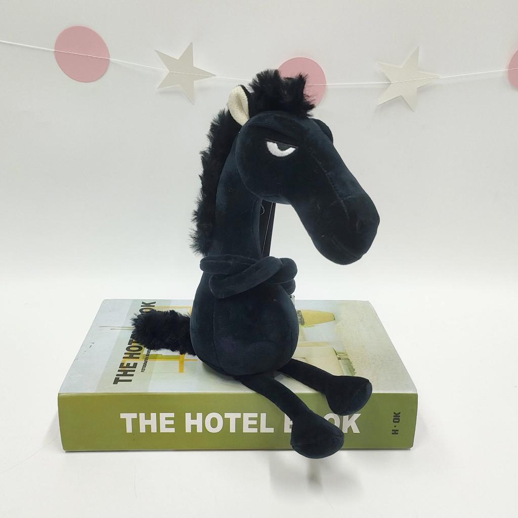 

Plush Horse Toy With Pp Cotton Filling For Kids And Collectors чорний