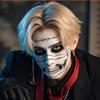 Halloween Terrifying Mouth Temporary Tattoo Sticker Thriller Collarbone Disposable Waterproof Face Tattoo Lip Makeup Ornament