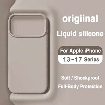 Custodia in Silicone Liquido Per iPhone 17 16 15 14 13 Pro Max Custodie Air Per iPhone17 Pro Max Stile Ufficiale Originale Copertura Protettiva