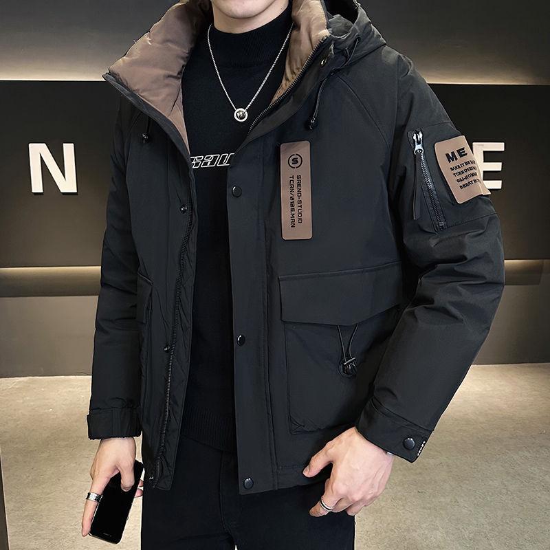 

Мужская теплая пуховая куртка средней длины с капюшоном - Поступление зима 2025 3XL