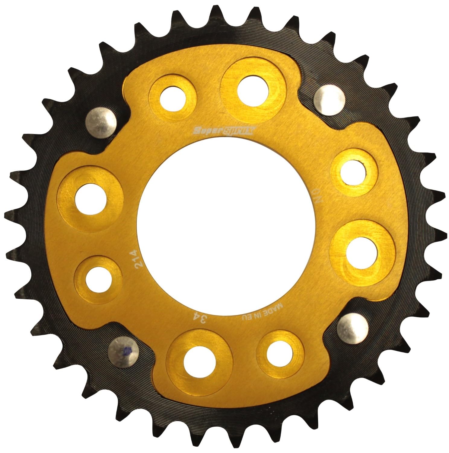 

Supersprox Driven Rear Aluminum Sprocket, Stealth, & Steel, 34T, Gold, RST-21434-GLD золотой