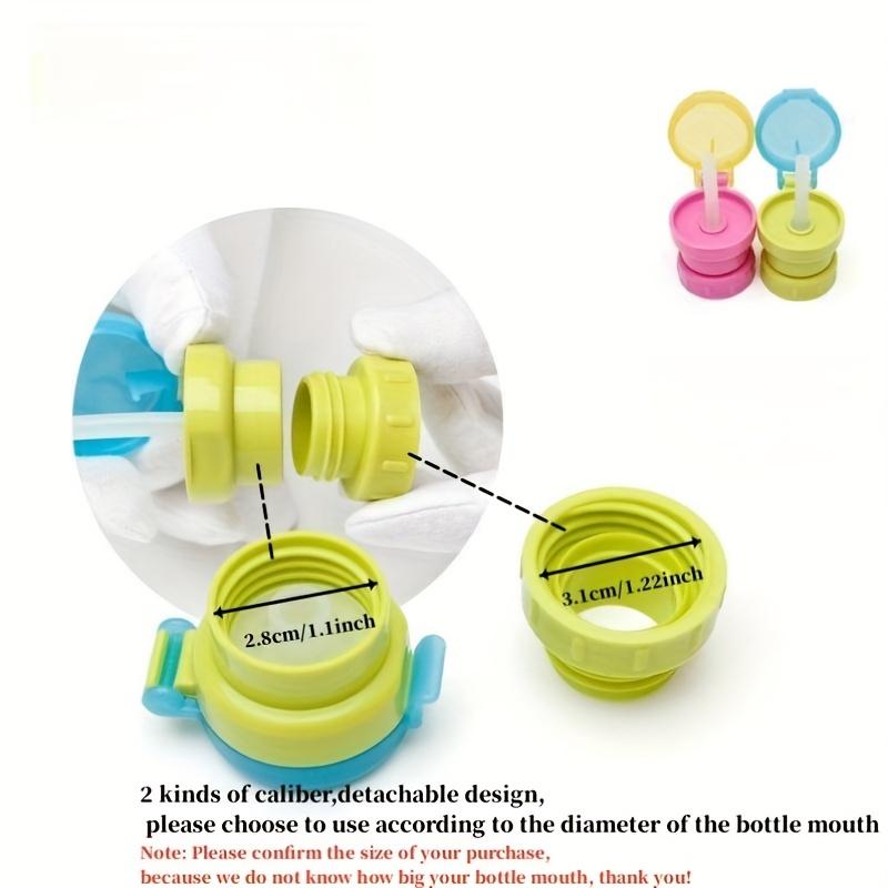 Bærbar Sprutsikker Drikkeflaskehette med Sugerør - Drikkeflaskeadapter med Sugerør - Lekkasjesikker og Gjenbrukbar - for Utendørs, Arbeid, Skole - Passer for Alle Aldre