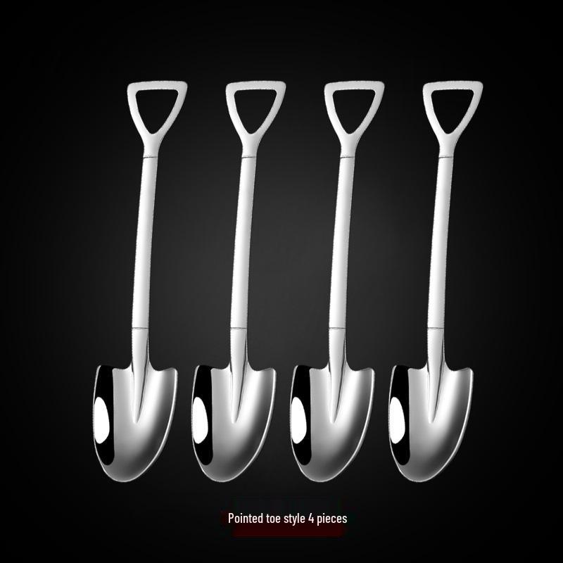 Stainless Steel 304 Watermelon & Dessert Shovel Spoon - Creative Ice Cream Teaspoon