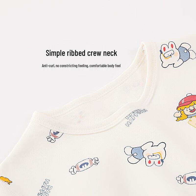 Hongdou Kids' 100% Cotton Thin Thermal Underwear Set