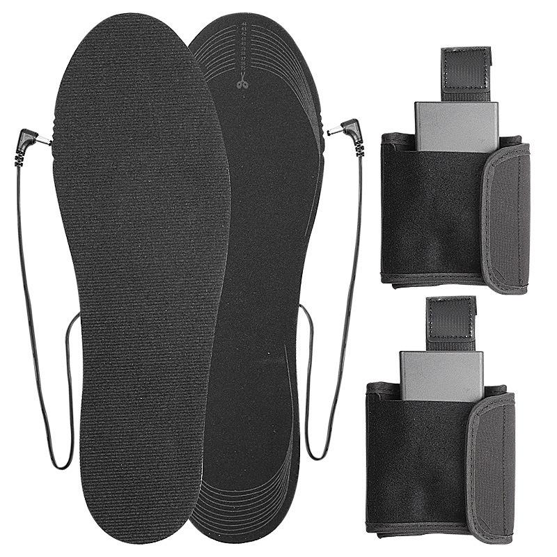 

Straps Portable Men and Women Can Be Cut Heating Insoles Washable Battery Box Powered EVA Electric Heating Insoles One Size (35-44) чорний