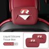 UNYDV1 For Volkswagen VW Silicone Car Paper Towel Box Dustproof Tissue Storage Bag Tiguan CC Jetta Polo Golf 4 5 6 Passat B5 B6 B7 CC
