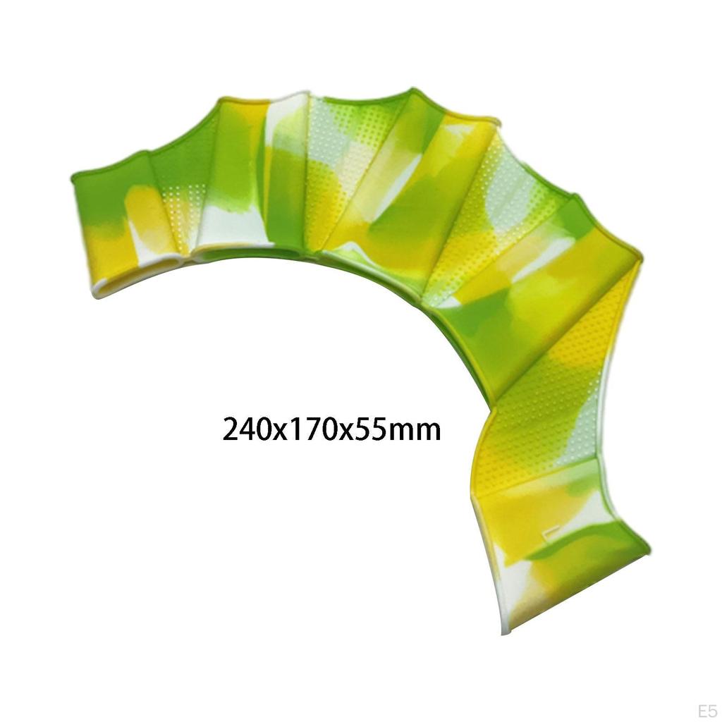 1 Par Hand Simfenor, Simning Handflata Finger Träningsaccessoarer, Silikon Grodfötter Handskar