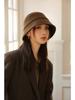 New Women's Autumn and Winter Solid Color Woolen Bucket Hat Top Hat Basin Hat Perfect for Cold Weather, Winter Headwear