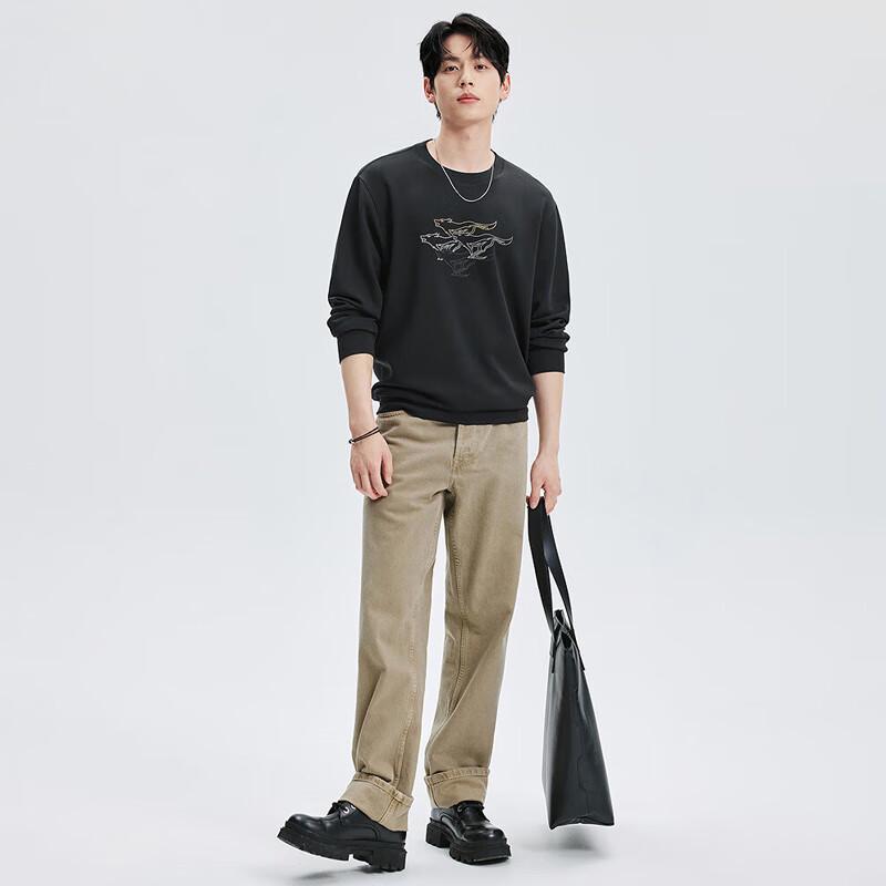 SEPTWOLVES Men's Antibacterial Modal Crew Neck Sweatshirt