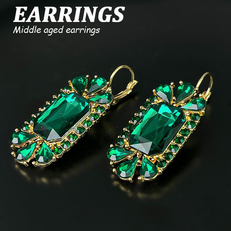 Boucles d'oreilles pendantes Zircon Fleur Colorée pour Femmes, Boucles d'oreilles pendantes Statement pour Fête & Usage Quotidien