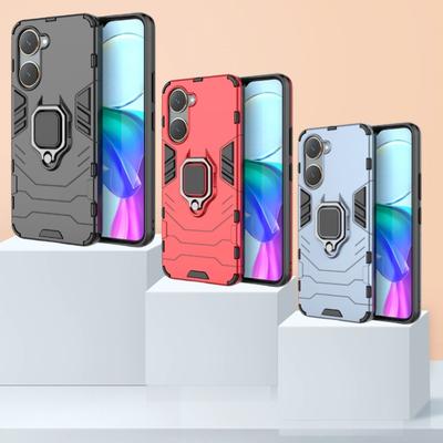 Vivo Y03 4G dėklas Atsparus smūgiams Šarvuotas Magnetinis stovas Žiedas Telefono dėklas vivoY03 Y03 Y 03 03Y 4G 2024 V2332 6.56" Galinis dangtelis