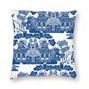 45x45cm Blue Willow Chinese  and White Porcelain Inspired Pillowcase Living Room Cushion Cover Square