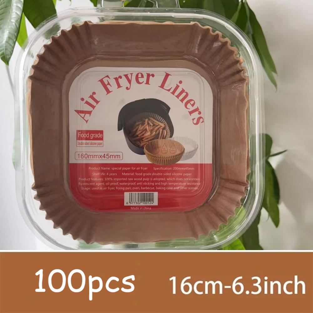 50/100pcs Non Stick Air Fryer Liners Paper For Baking Microwave Ovens Easy To Clean Oil Absorbing Perfect For Healthier Cooking