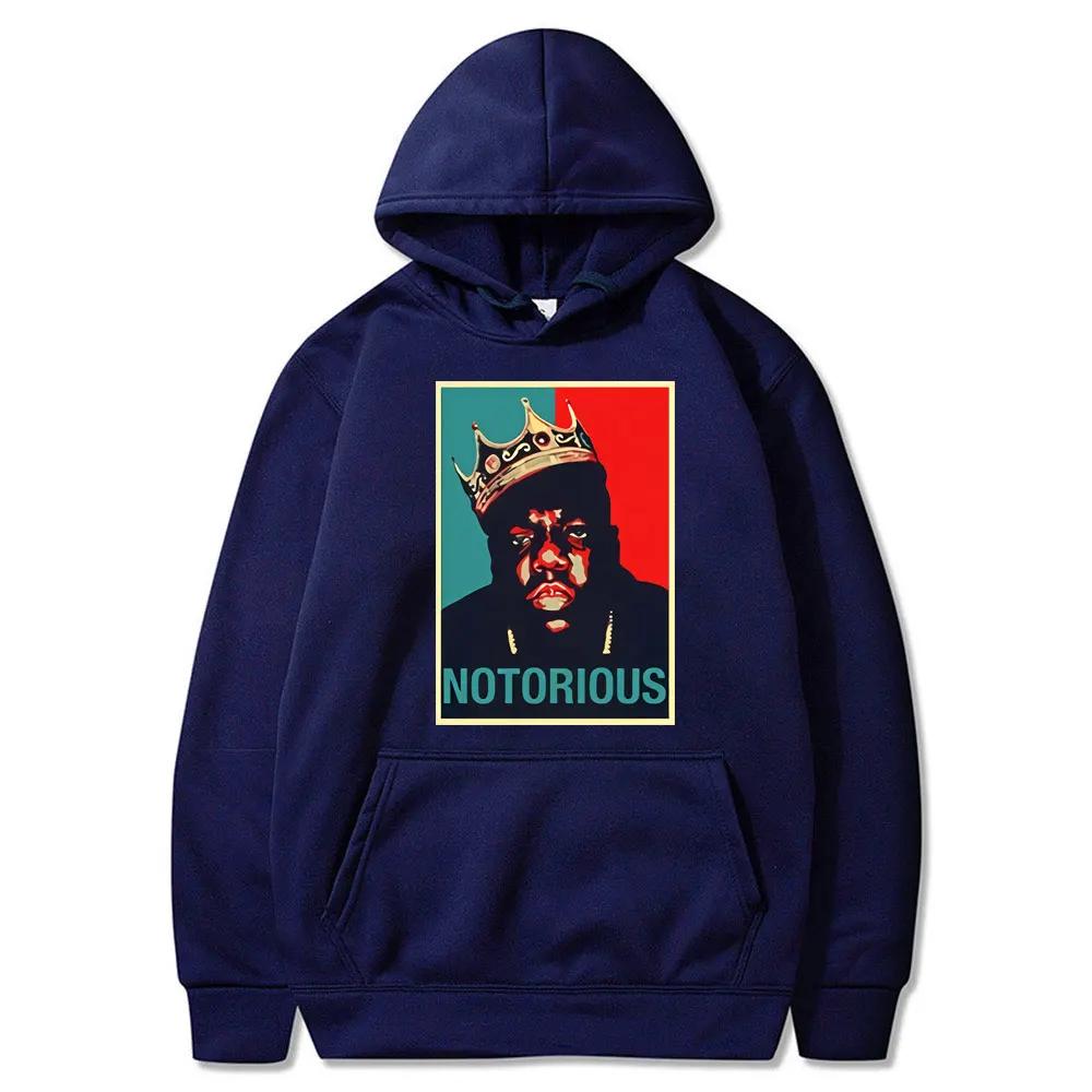 R.I.P Notorious Big Print Hoodies Herren Schwarzer Hoody Sweatshirt Hiphop Rock Biggie Smalls Notorious B.I.G. Kapuzenpullover Harajuku männlich