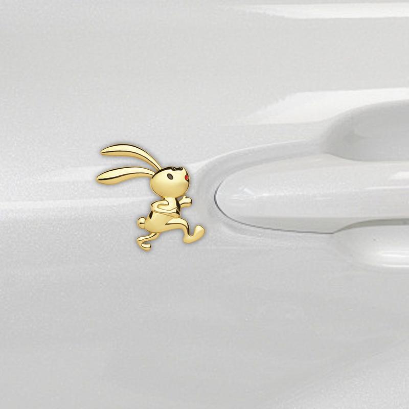 Car Bunny Bumper Sticker Cute Auto Animal Adhesive Decoration Car Side Rear Trunk Emblem Rabbit Stickers for Hood Door Auto Body