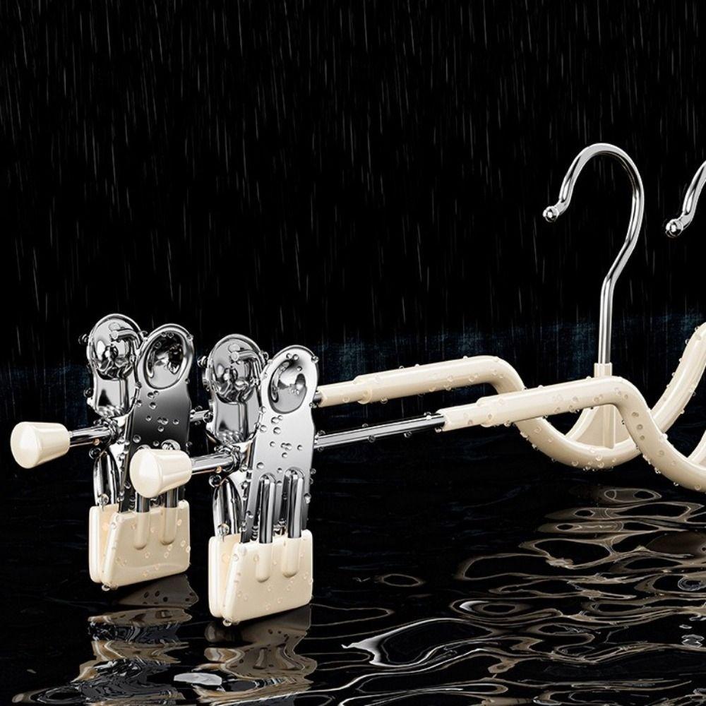 10PCS Non-slip Short Neck Trouser Clip Stainless Steel Adjustable Trouser Hanger  Women's Skirt