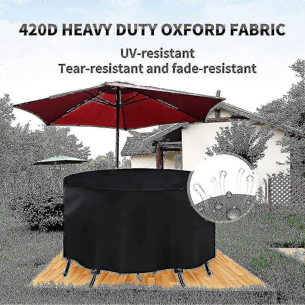 Garden Furniture Cover, Round Garden Furniture Cover, Waterproof, 230X110Cm