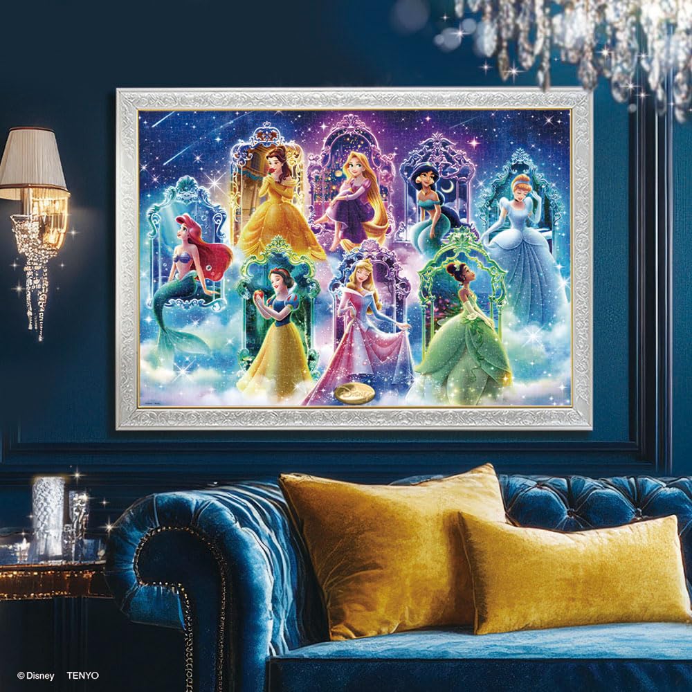 Tenyo In Illuminated Jigsaw Puzzle Disney Disney Princess Believing In Dreams Includes and Service Card (Tenyo) [Made Japan] 1000-Piece (51x73.5cm)