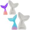 2PCS Easy Cleaning Mermaid Tail Mold Nonstick Marine Cake Decorating Mold  Edging Fondant Decoration