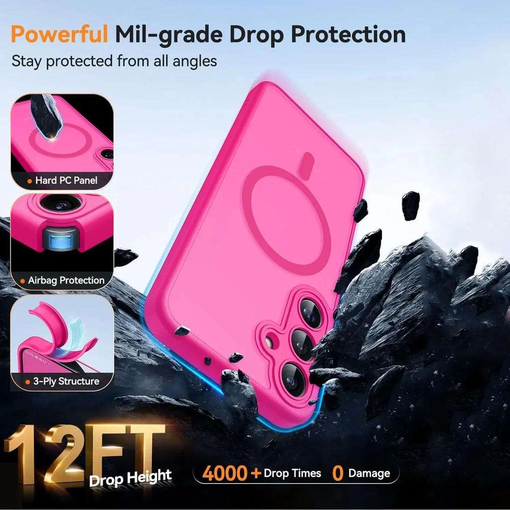 Luxury Matte Translucent Magnetic Wireless Charge Case for Samsung Galaxy A56 A16 A36 A26 A06 A55 A35 A25 A15 A05 Magsafe Cover