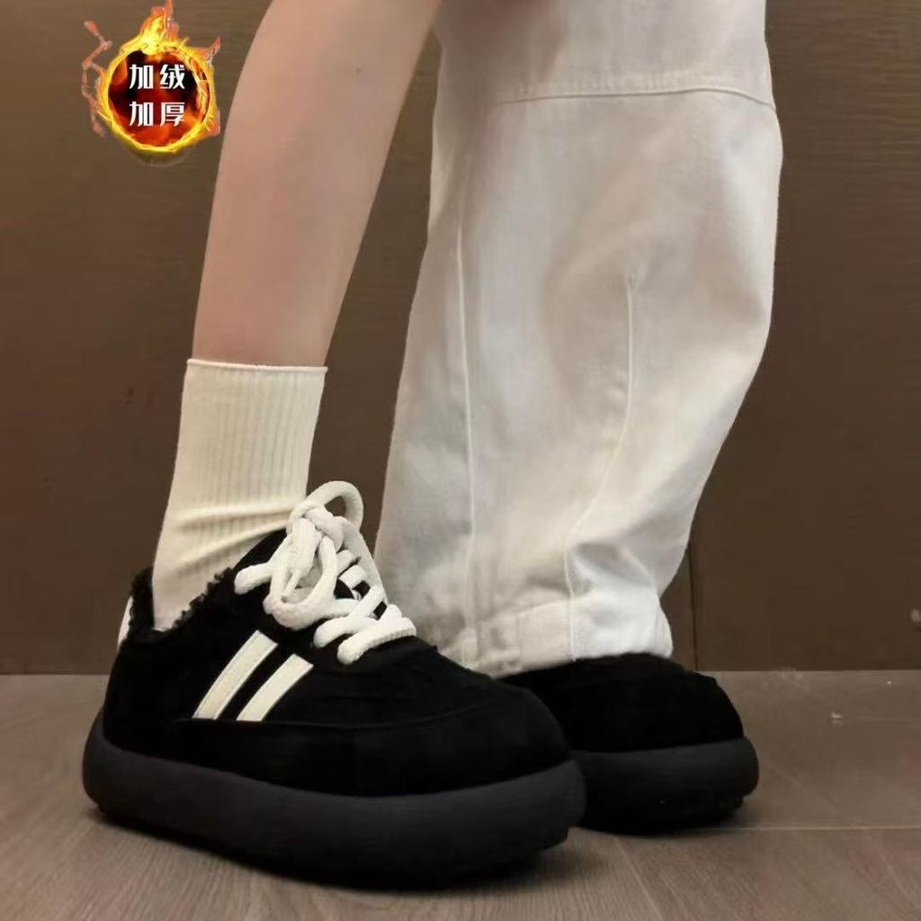 Big head bread shoes 22 autumn and winter new niche thick-soled heightened moral training shoes ugly cute casual board shoes