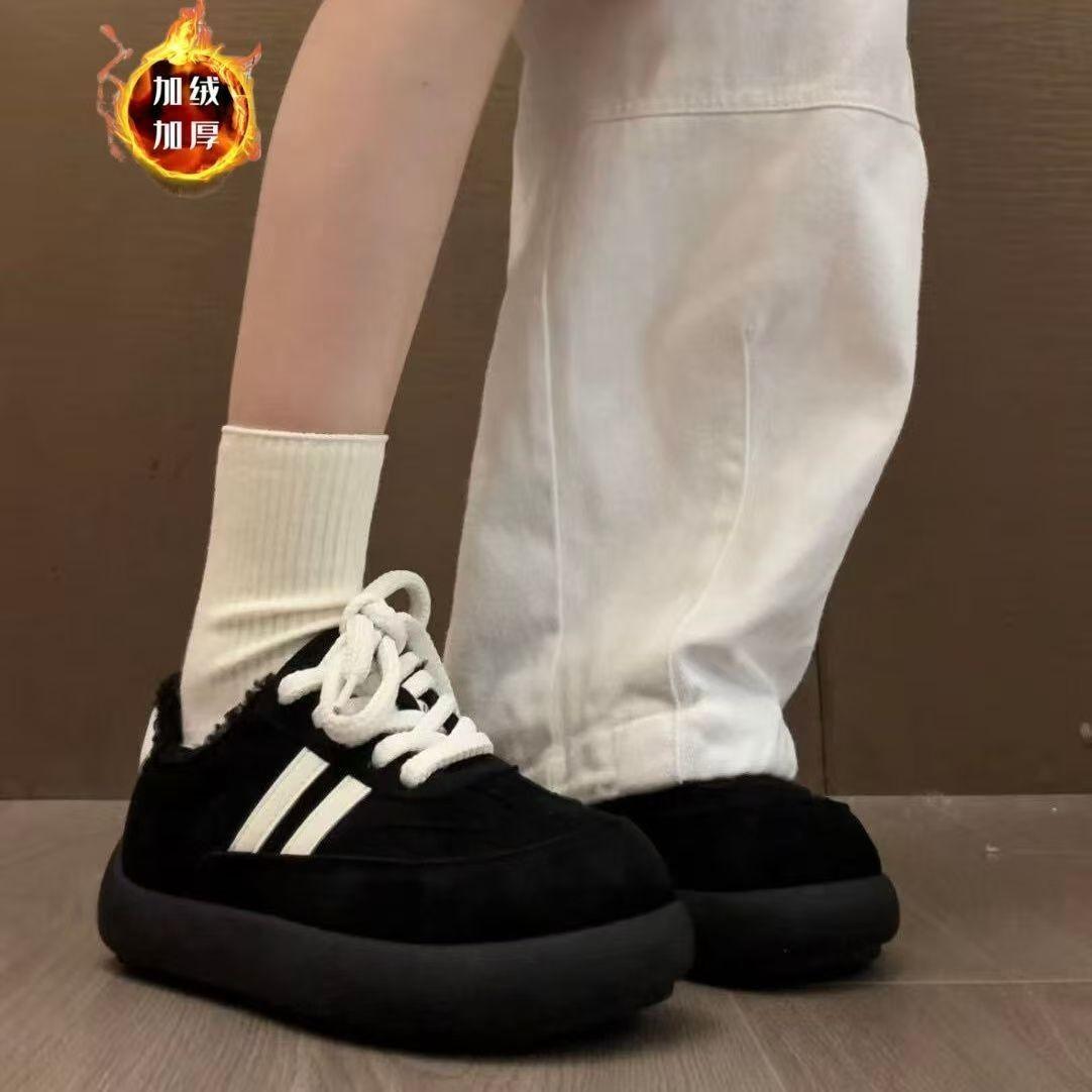 Big head bread shoes 22 autumn and winter new niche thick-soled heightened moral training shoes ugly cute casual board shoes hongjie 35