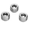 3pcs 12in NPT Pipe Plug Male Thread Fitting Internal Hex Thread Connector Car Accessories