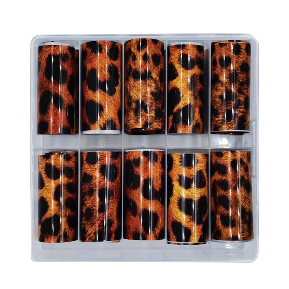 Stripe Pattern Nail Foils Leopard Print Nail Decals Fashion Nail Stickers  Nail Decoration 9