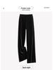 Pantaloni Larghi a Vita Alta Elasticizzata in Velluto Dorato da Donna - Taglie Forti Casual per Primavera/Autunno