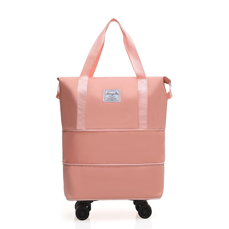 Expandable Large Capacity Travel Duffel with Universal Wheels for Men & Women - Perfect for Shopping, Storage, and Business Trips