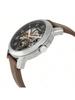 Fossil Men's Automatic Mechanical Leather 3-Hand Watch with Stainless Steel Case & Scratch-Resistant Glass ME3100
