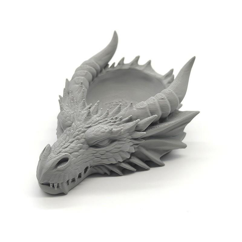 

3D Print Dragon Head Storage Tray Multi Functional Funny Jewelry Display Holder Gothic Dragon Head Ornaments Living Room A4
