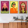 Colorful Funny Home Bathroom Girl Room Wall Decor Paintings Fruit Banana Peach Red Wine Sexy Woman Canvas Posters Wall Print Art