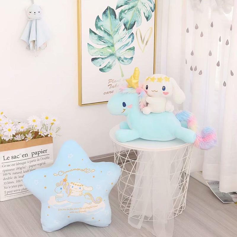 Cute Cartoon Japanese Unicorn And Big-eared Dog Plush Toy Soft And Cuddly Stuffed Animal For Children
