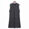 Gilet Imbottito Leggero da Donna Autunno Inverno Senza Collo Girocollo Sottogiacca Taglia Grande Lunghezza Media
