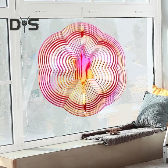 Hexagon 3D barevná větrná vrtule Ptačí reflektor Vysoce reflexní Vnitřní Venkovní Zahrada Dvůr Farma Závěsná zvonkohra odstrašující ptáky Ozdobný přívěsek