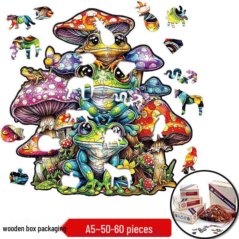 Irregular Animal Dog Penguin Wooden Puzzle in Stock