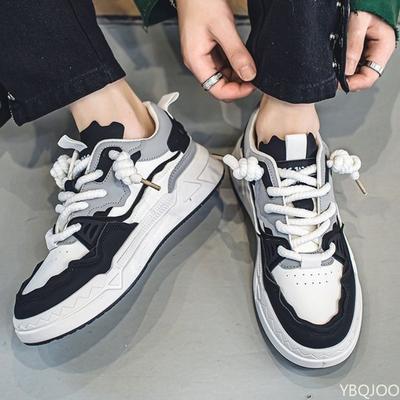 Fashion Spring New Sports Board Shoes Trend Versatile Thick Sole Height Increasing Casual Comfortable Wear-resistant Trendy Shoes