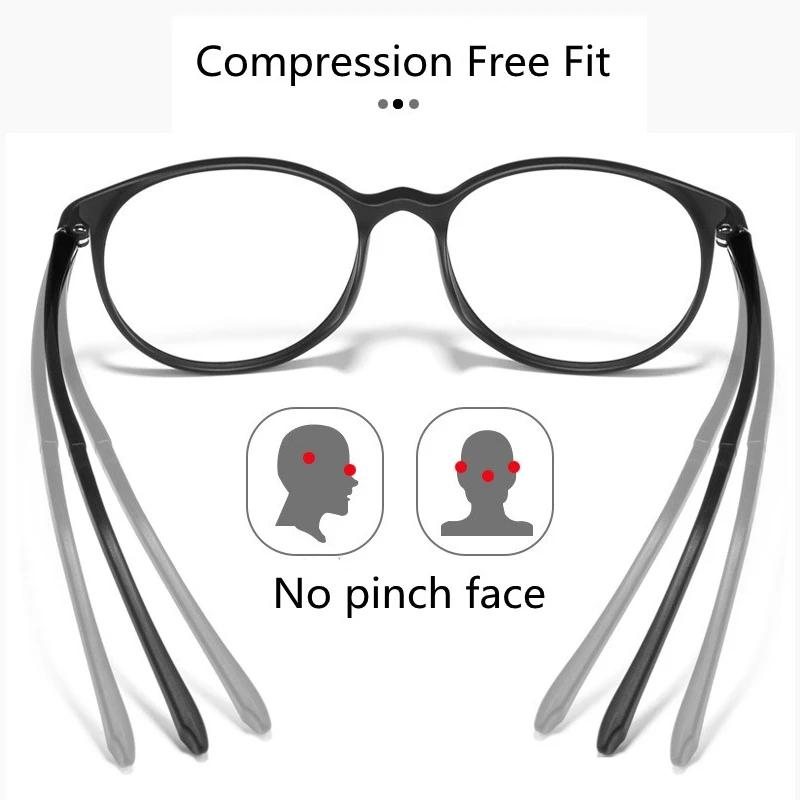 Ultralight TR90 Titanium Round Glasses Frames Fashion Retro Optical Prescription Eyewear for Women Men H3050