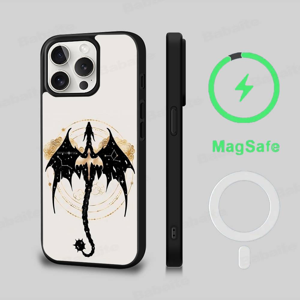 Anime F-Fourth Wing Phone Case Magnetic Case For IPhone 16 14 13 12 11 15 Pro Max Plus For Magsafe Wireless Charge Cover